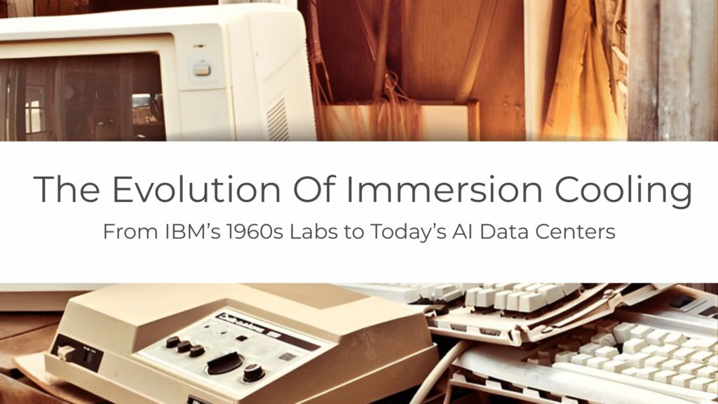 Photo of old computers for a blog about the history of immersion cooling